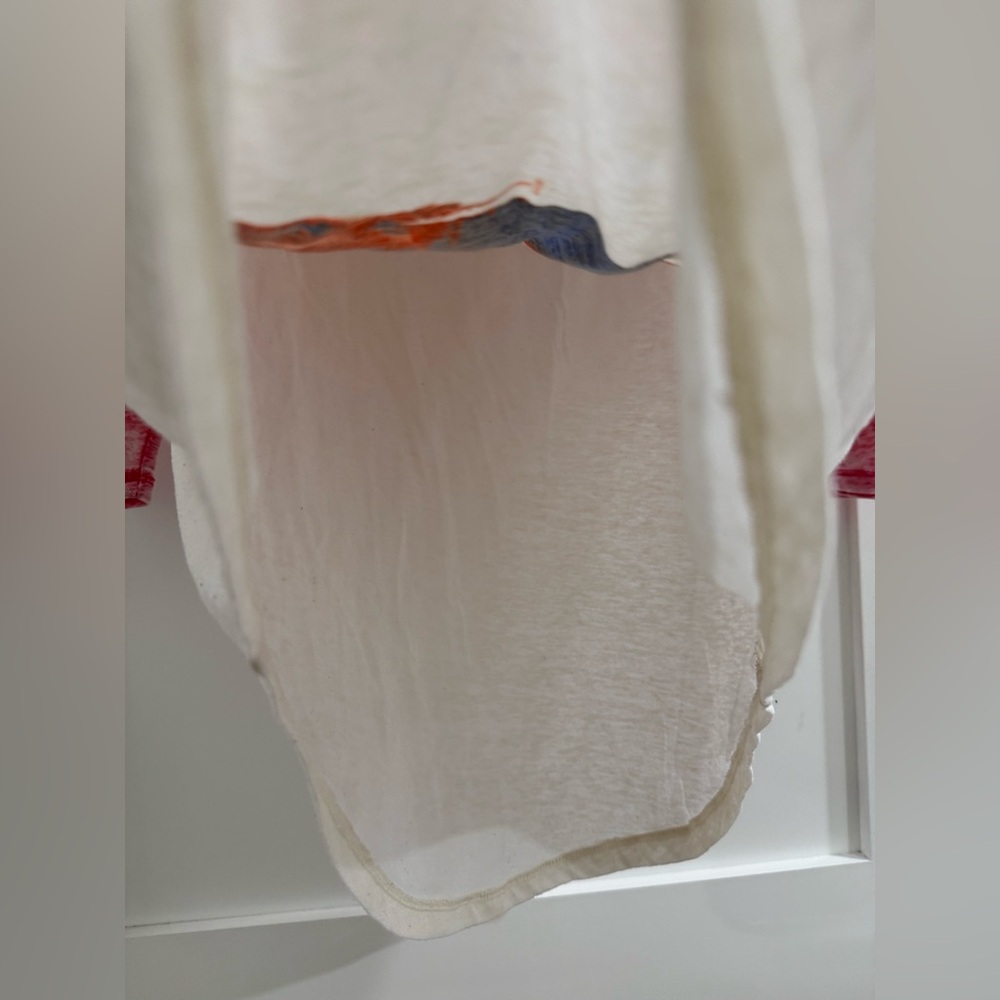 Star Wars: the Force Awakens off white + distressed red raglan sheer Tshirt - Picture 9 of 12